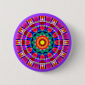 Fractal Mandala Ronde Button 5,7 Cm (Voorkant)