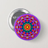 Fractal Mandala Ronde Button 5,7 Cm (Voorkant /achterkant)