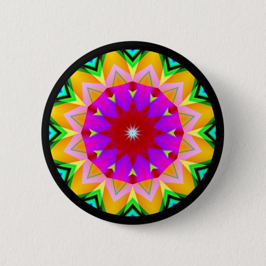 Fractal Mandala Ronde Button 5,7 Cm (Voorkant)