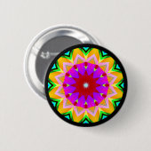 Fractal Mandala Ronde Button 5,7 Cm (Voorkant /achterkant)