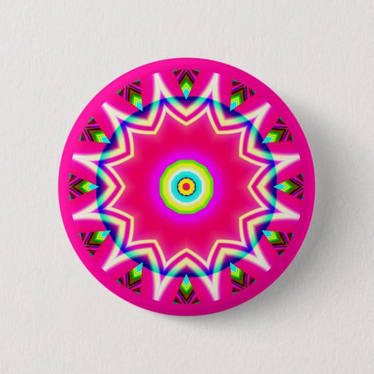 Fractal Mandala Ronde Button 5,7 Cm (Voorkant)