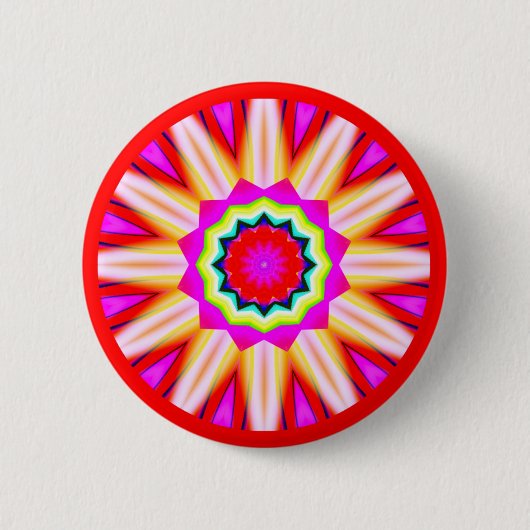 Fractal Mandala Ronde Button 5,7 Cm (Voorkant)