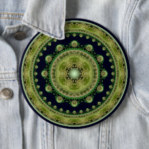Fractal mandala ronde button 6,0 cm