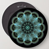 Fractal Mandala Ronde Button 6,0 Cm (Voorkant /achterkant)