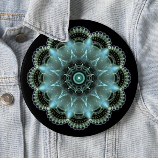Fractal Mandala Ronde Button 6,0 Cm (In situ)