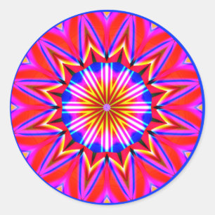Fractal Mandala Ronde Sticker