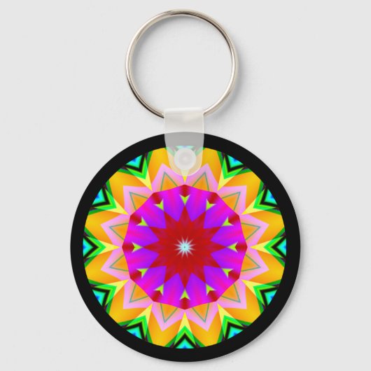 Fractal Mandala Sleutelhanger (Voorkant)