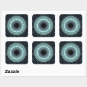 Fractal Mandala Vierkante Sticker (Vel)