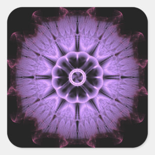 Fractal Mandala Vierkante Sticker