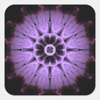 Fractal Mandala Vierkante Sticker