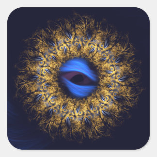 Fractal Mandala Vierkante Sticker