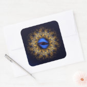 Fractal Mandala Vierkante Sticker (Envelop)