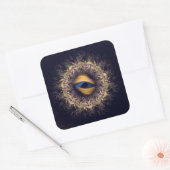 Fractal Mandala Vierkante Sticker (Envelop)