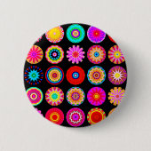 Fractal Mandalas Ronde Button 5,7 Cm (Voorkant)