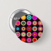 Fractal Mandalas Ronde Button 5,7 Cm (Voorkant /achterkant)