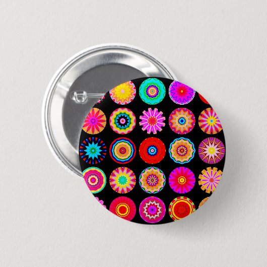 Fractal Mandalas Ronde Button 5,7 Cm (Voorkant /achterkant)