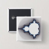 Fractal Mandelbrot-knop Vierkante Button 5,1 Cm (Voorkant /achterkant)
