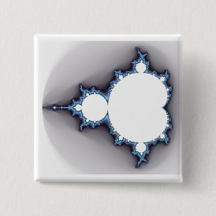 Fractal Mandelbrot-knop Vierkante Button 5,1 Cm
