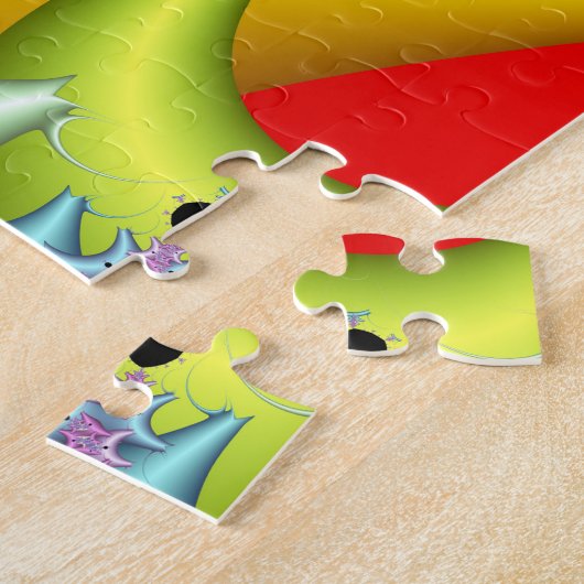 Fractal Mandelbrot Multicolor Legpuzzel (Zijkant)