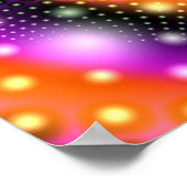 Fractal Mandelbrot Oranje Roze Poster (Hoek)