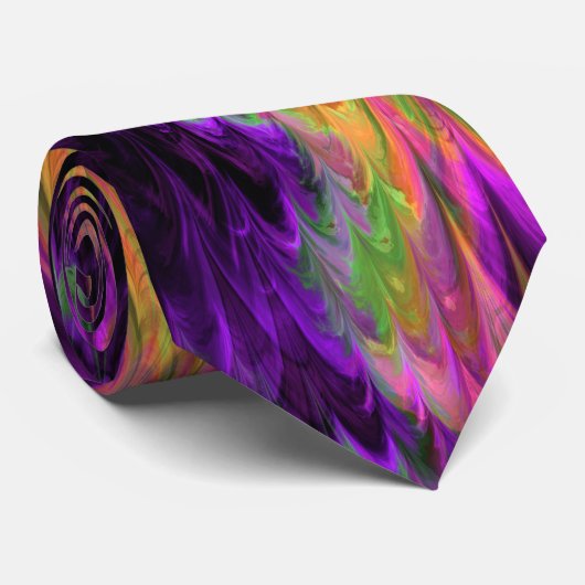 Fractal Marble 4-1 Custom Stropdas (Opgerold)