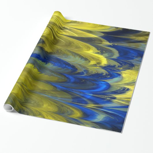 Fractal Marble 4-21 Wrapping Paper Cadeaupapier (Uitgerold)
