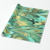 Fractal Marble 6-2 Wrapping Paper Cadeaupapier (Uitgerold)