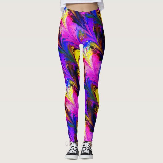 Fractal Marble 7A Leggings (Voorkant)