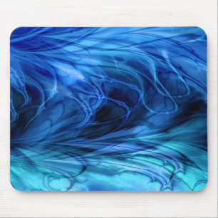 Fractal Marble Blue Mousepad Muismat