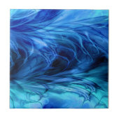 Fractal Marble Blue Tegeltje (Voorkant)