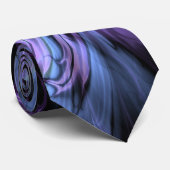 Fractal Marble Paars N Blue Stropdas (Opgerold)