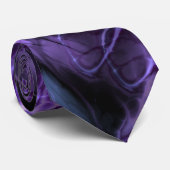 Fractal Marble Paars Stropdas (Opgerold)