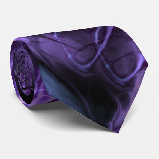 Fractal Marble Paars Stropdas (Opgerold)