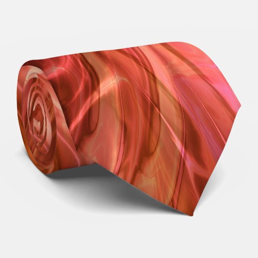 Fractal Marble Red 2 Stropdas (Opgerold)