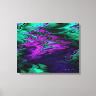 Fractal Marmer 4-2 Verpakt Canvas Afdruk