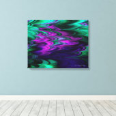 Fractal Marmer 4-2 Verpakt Canvas Afdruk (Insitu (Houten vloer))
