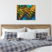 Fractal Marmer 4-4 Verpakt Canvas Afdruk (Insitu (Slaapkamer))