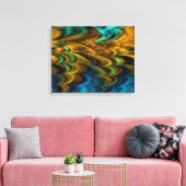 Fractal Marmer 4-4 Verpakt Canvas Afdruk (Insitu (Woonkamer))
