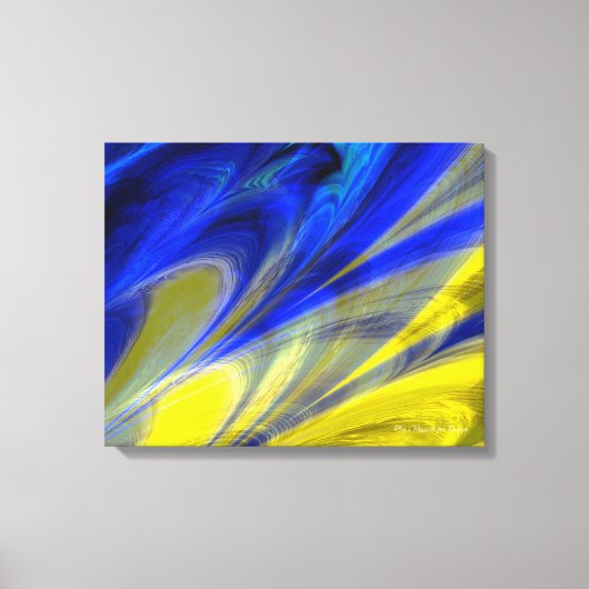 Fractal Marmer 4-6 Verpakt Canvas Afdruk (Voorkant)