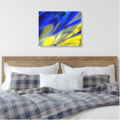 Fractal Marmer 4-6 Verpakt Canvas Afdruk (Insitu (Slaapkamer))