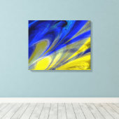Fractal Marmer 4-6 Verpakt Canvas Afdruk (Insitu (Houten vloer))