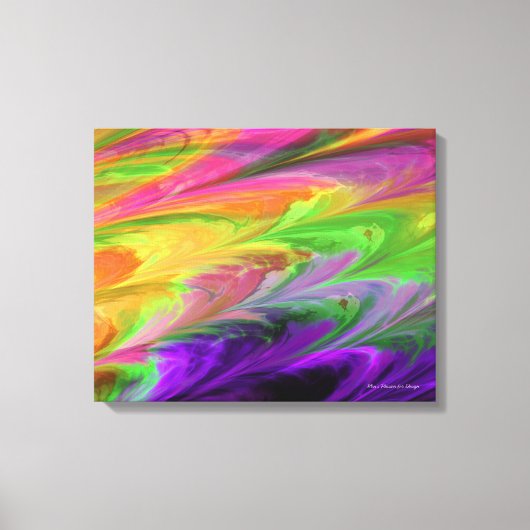 Fractal Marmer 4-8 Verpakt Canvas Afdruk (Voorkant)