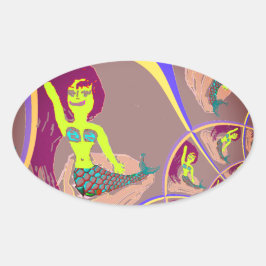 Fractal Mermaid Fantasy Stickers