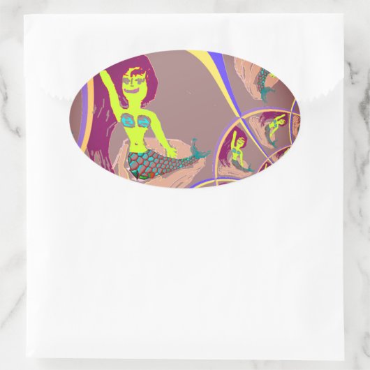 Fractal Mermaid Fantasy Stickers (Tas)