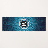 Fractal met monogram yogamat (Voorkant (horizontaal))