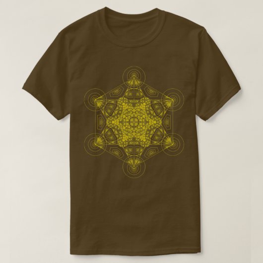 Fractal Metatrons Oranje T-shirt (Design voorkant)