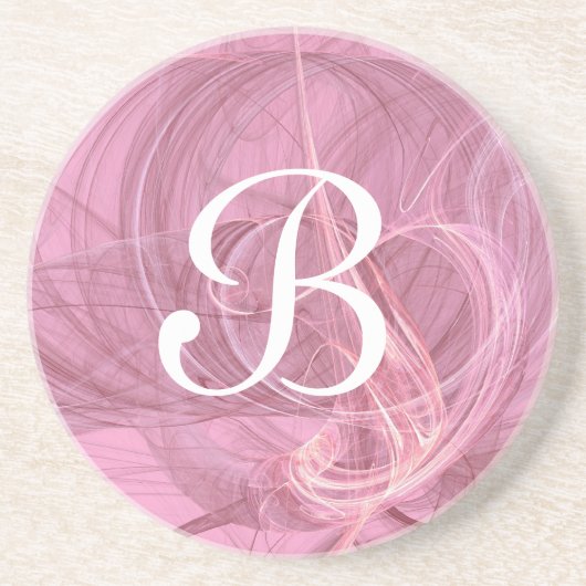 Fractal Misc reeks-8-Roze onderzetter-1 van Zandsteen Onderzetter (Voorkant)