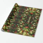 Fractal Mistletoe Cadeaupapier (Uitgerold)