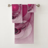 Fractal, moderne Abstracte Berry roze kunst Bad Handdoek (Insitu)