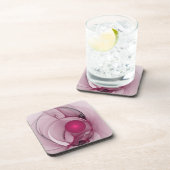 Fractal, moderne Abstracte Berry roze kunst Bier Onderzetter (Rechterzijde)
